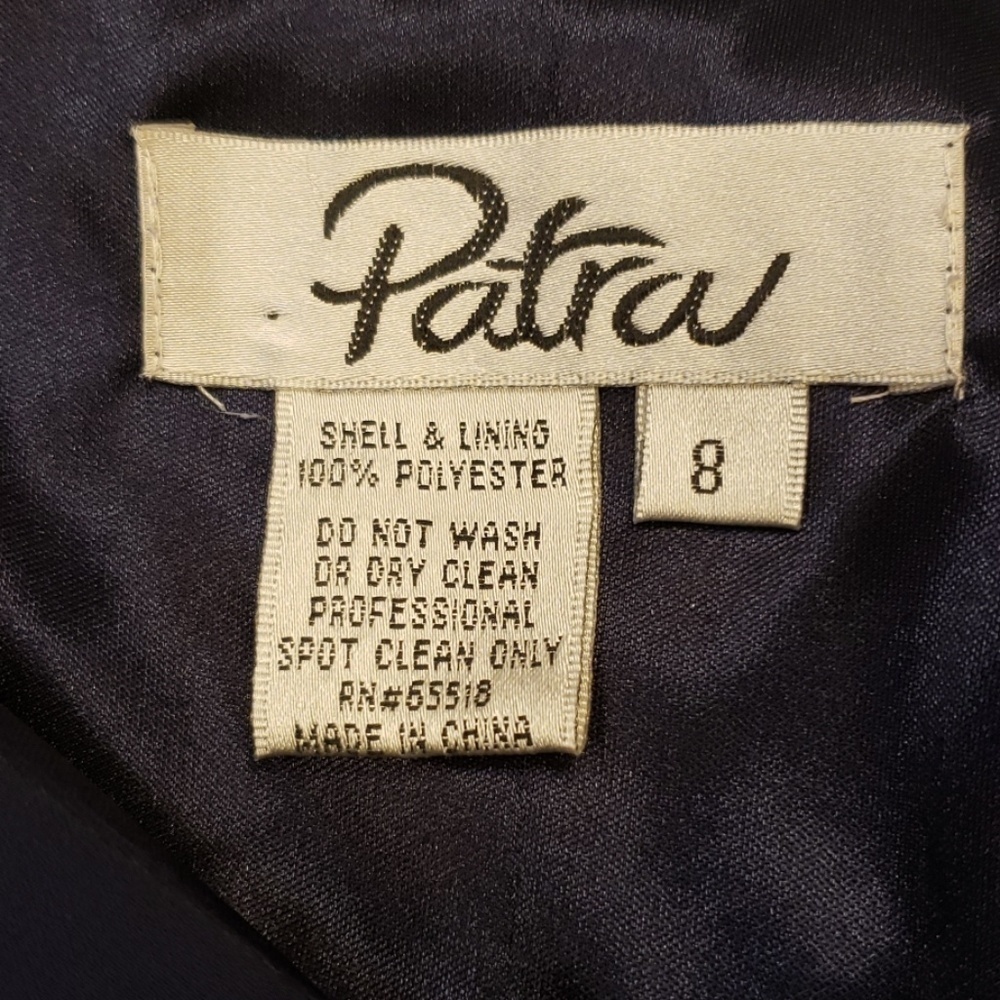 PATRA Navy Layered & Beaded Cocktail Dress 8 EUC - Picture 8 of 9